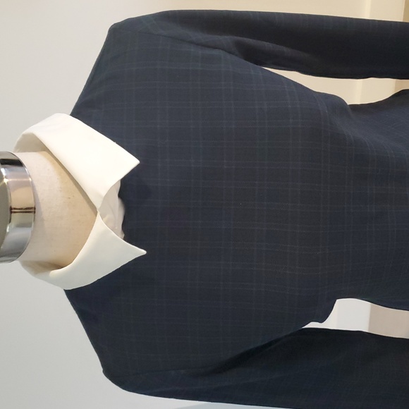 MNG women’s Navy/Green plaid mini Dress with White Collar Size XXS like new - Picture 2 of 8